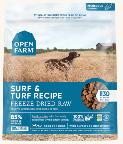 Open Farm Freeze Dried Surf & Turf Recipe Morsels for Dogs (13.5oz) - Tail Blazers Etobicoke