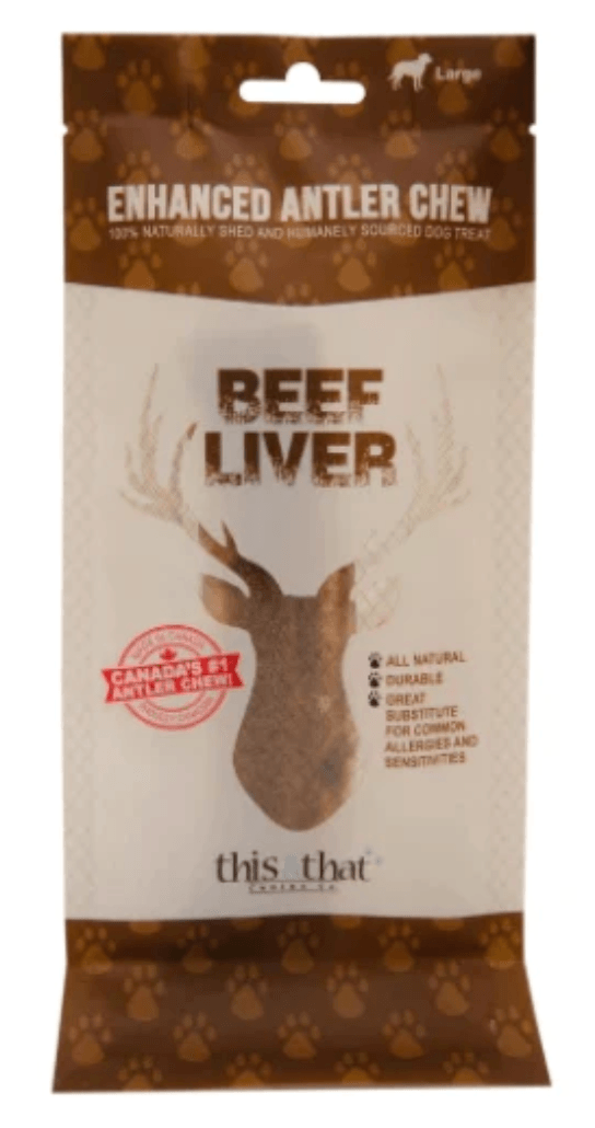 THIS & THAT BEEF LV ANTLER CHEW LG