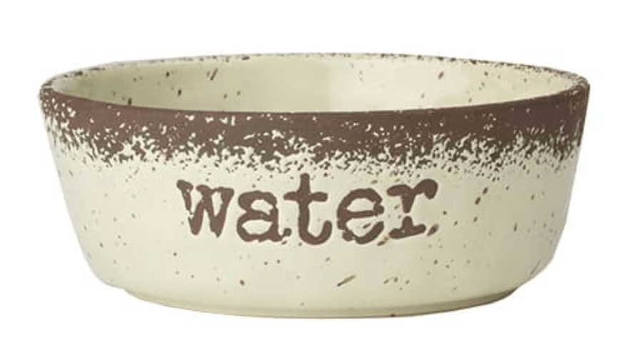 PETRAGEOUS CROCK WATER BOWL SPECKLD 6"