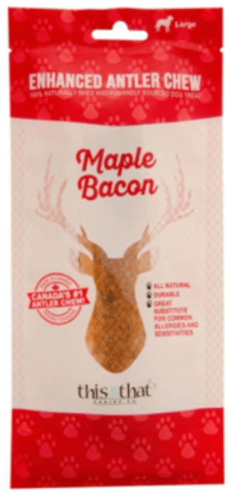 THIS & THAT BACON ANTLER CHEW LG
