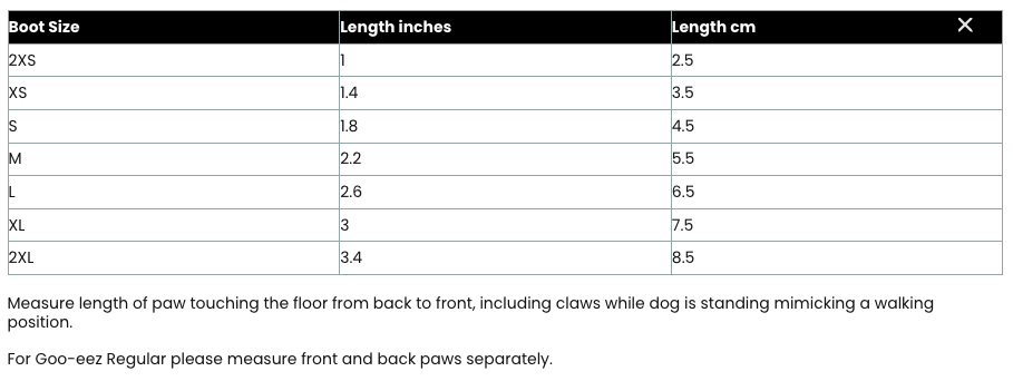 Goo-eez All Season/Terrain Black Dog Boots (XXLG - 4pk)