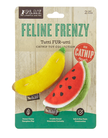PLAY FELINE FRENZY TROPICAL FRUITS 2PK