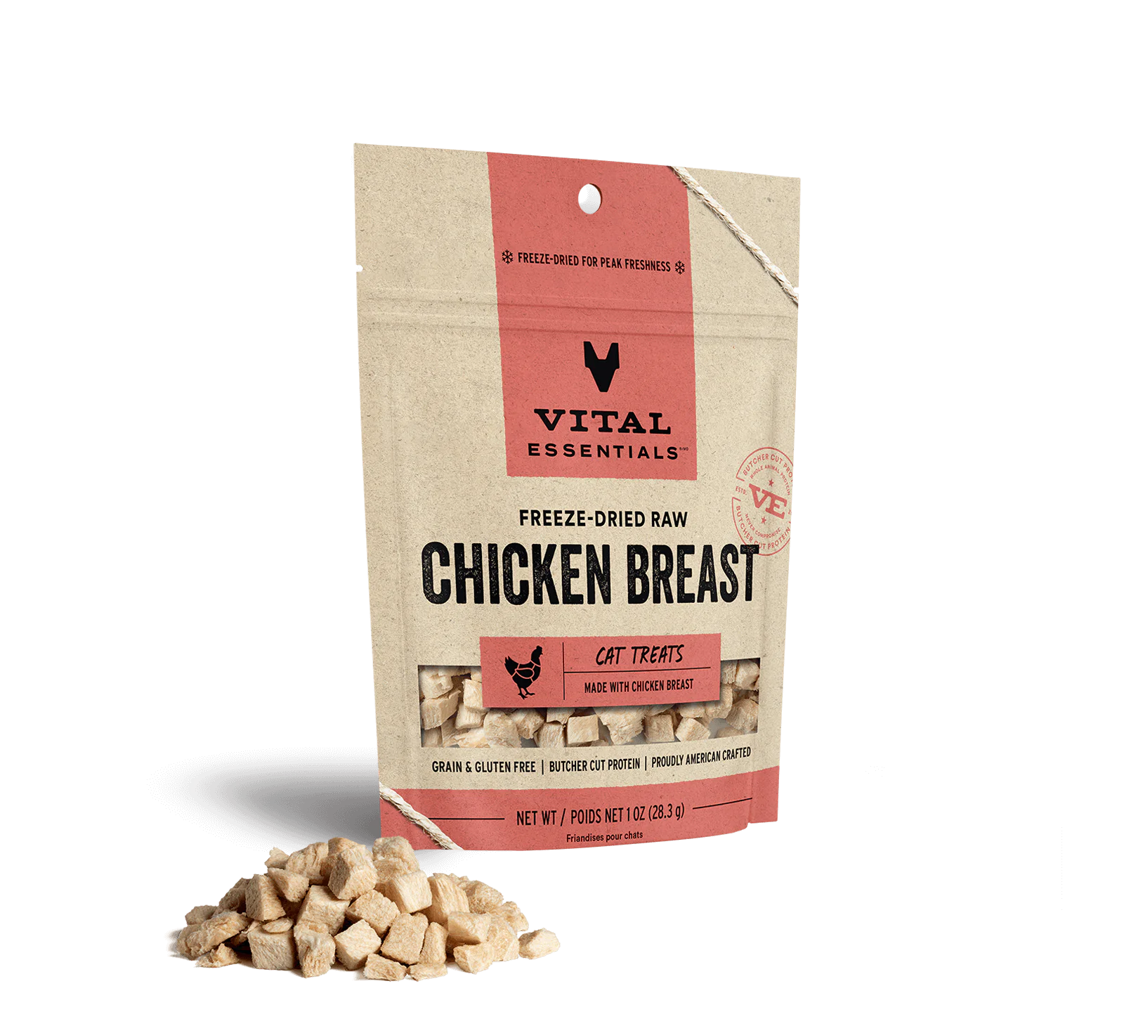 Vital Essentials Cat Freeze-Dried Chicken Breast Treat (1oz) - Tail Blazers Etobicoke