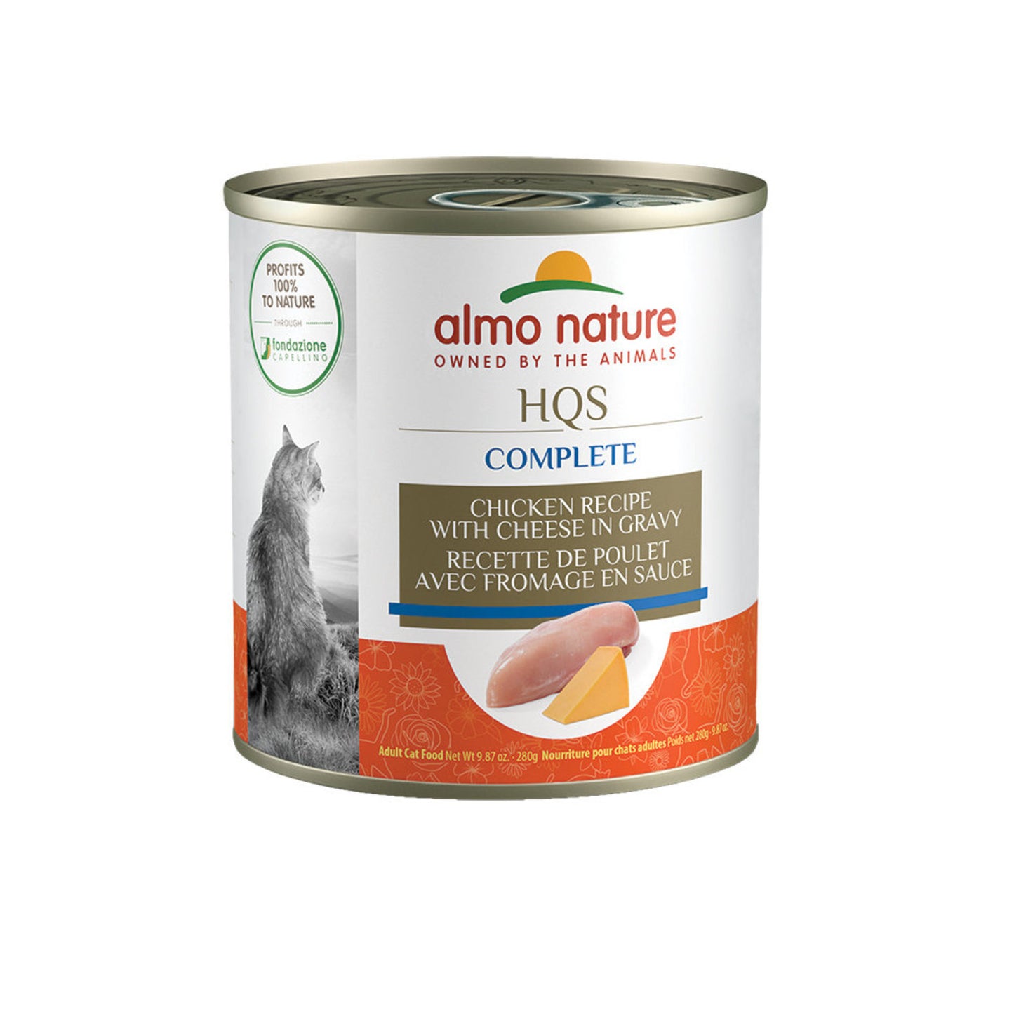 Almo Nature HQS Complete Chicken & Cheese Cat Can (280g)