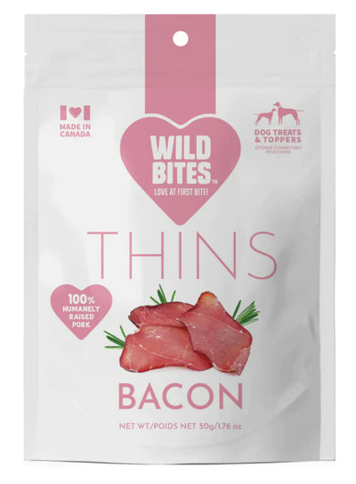 Wild Bites Bacon Thins (50g) - Tail Blazers Etobicoke