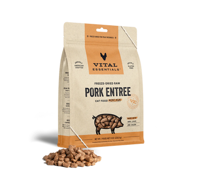 Vital Essentials Cat Freeze-Dried Pork Mini Nibs (12oz) - Tail Blazers Etobicoke