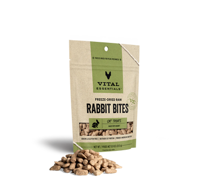 Vital Essentials Cat Freeze-Dried  Rabbit Bites Treat (0.9oz) - Tail Blazers Etobicoke