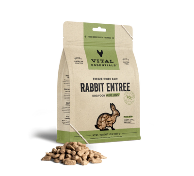 Vital Essentials Dog Freeze-Dried Rabbit Mini Nibs (14oz) - Tail Blazers Etobicoke