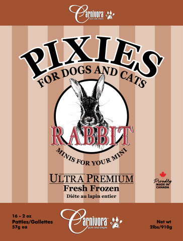 Carnivora Pixies Rabbit Diet (2lb) - Tail Blazers Etobicoke