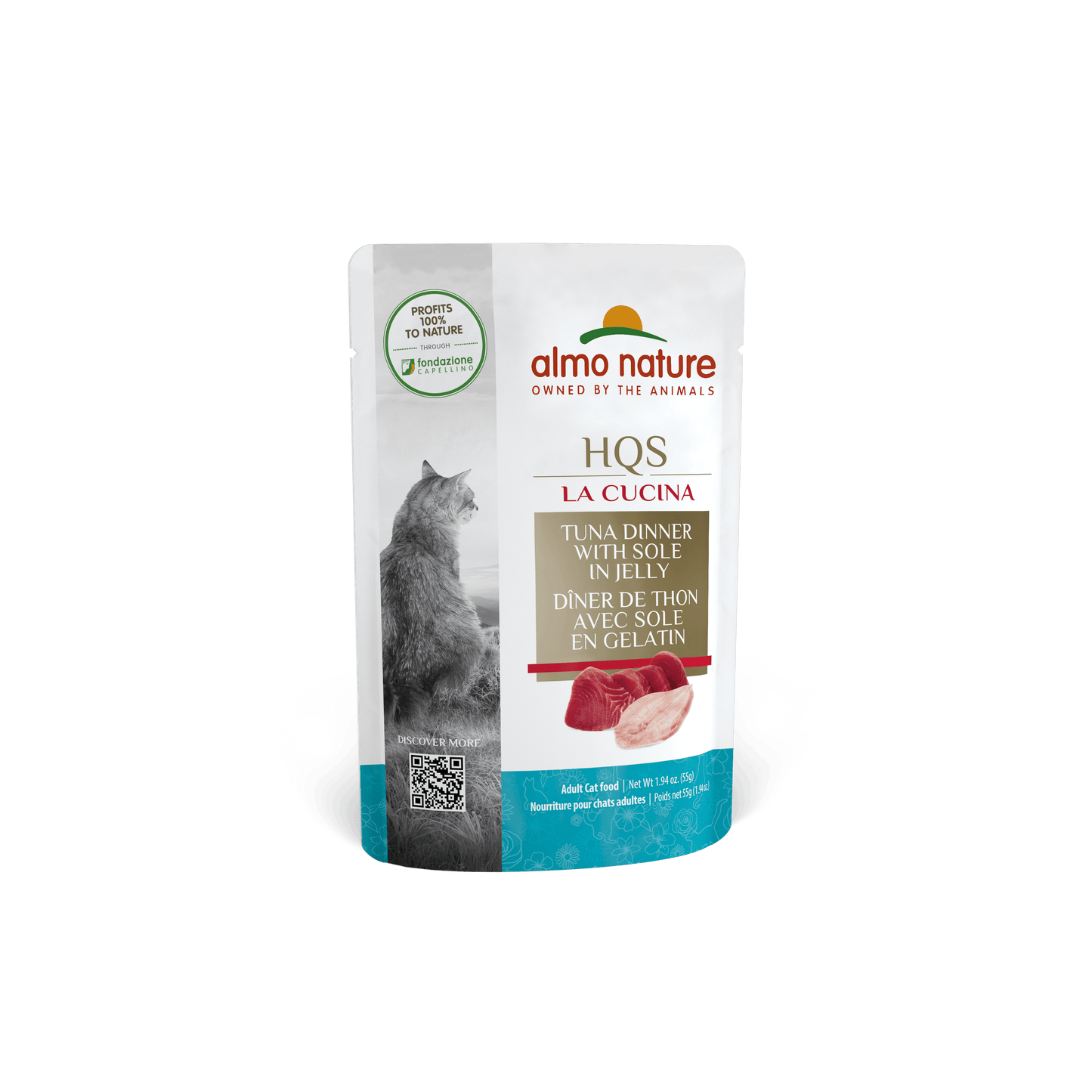 Almo Nature HQS La Cucina Tuna & Sole Cat Pouch (55g)
