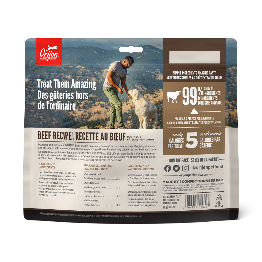 Orijen Freeze Dried Beef Dog Treat (92g)