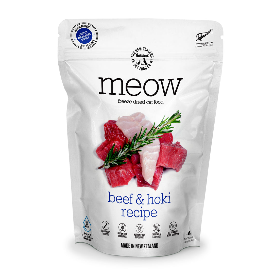 New Zealand Meow Freeze Dried Beef &amp; Hoki (50g)