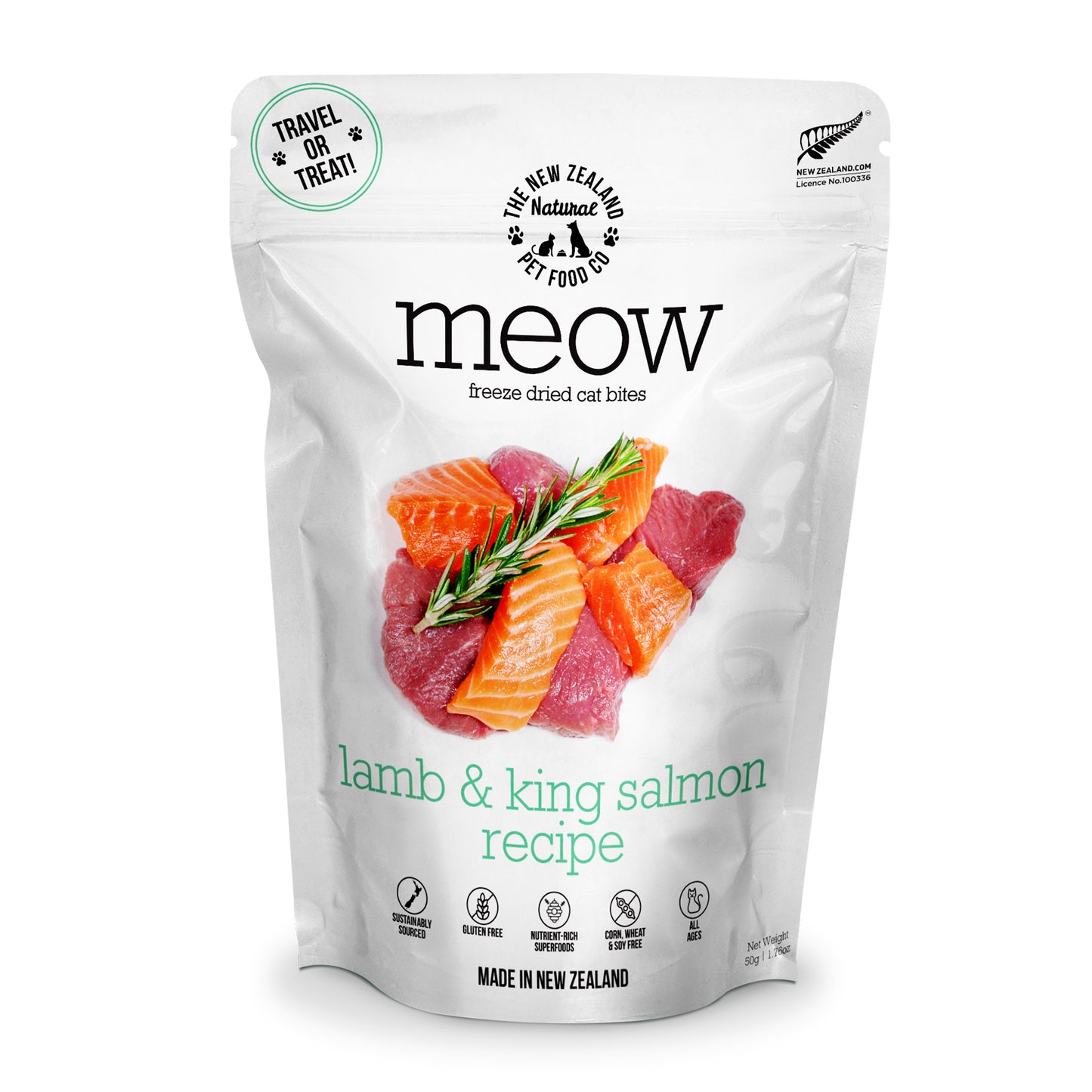 New Zealand Meow Freeze Dried Lamb & King Salmon (50g)