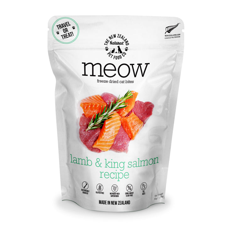 New Zealand Meow Freeze Dried Lamb &amp; King Salmon (280g)