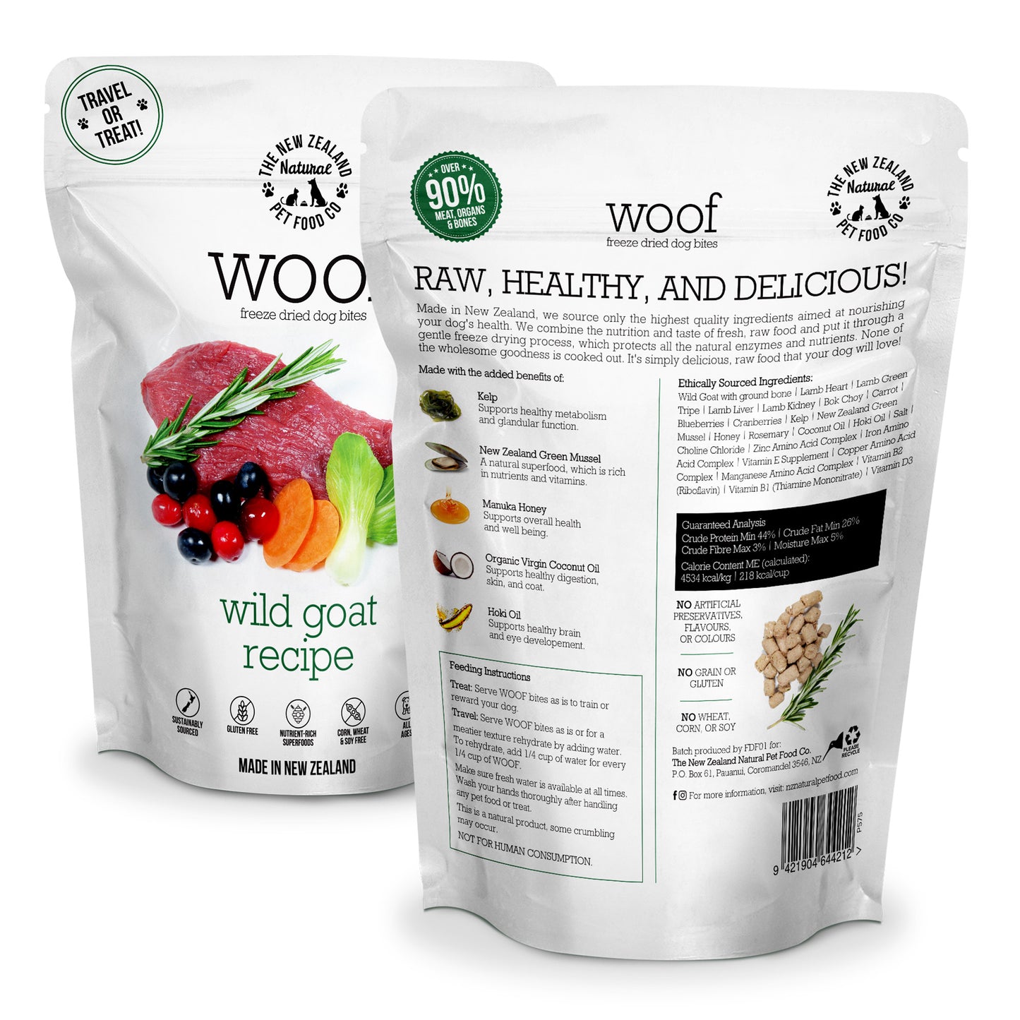 New Zealand Woof Freeze Dried Goat (280g)