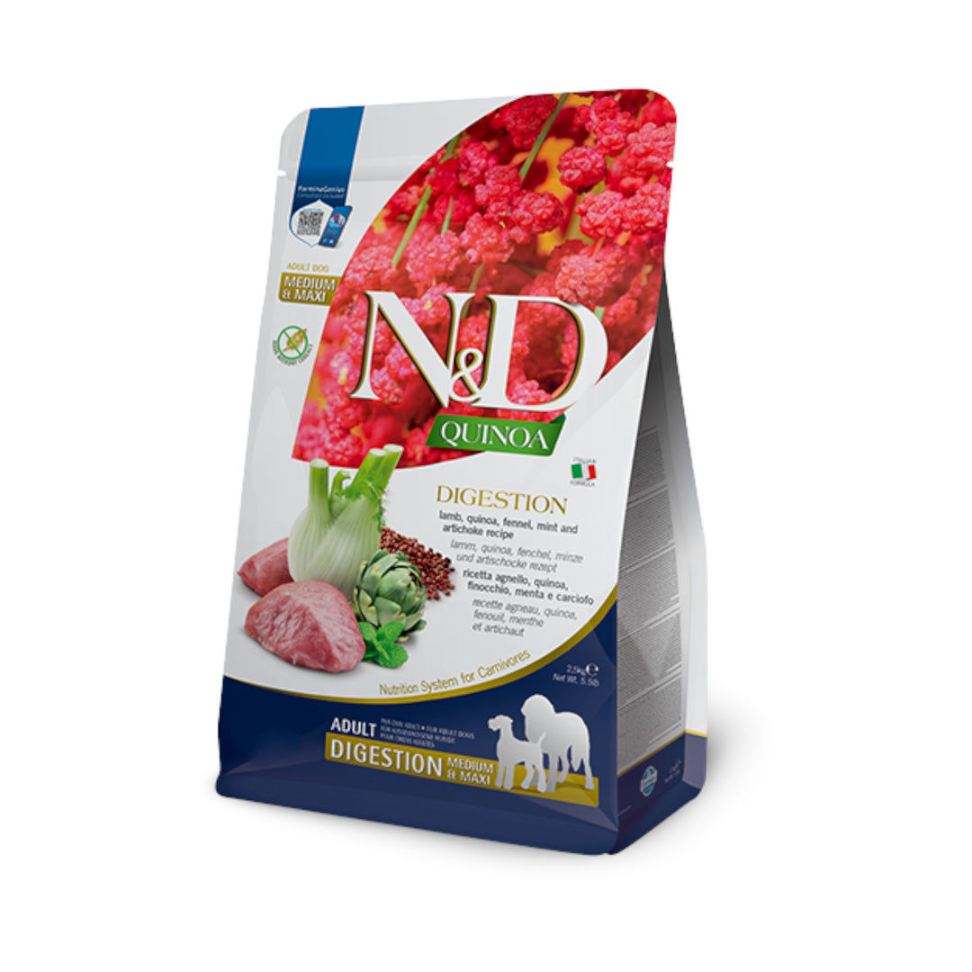 Farmina Quinoa Digestion Lamb Med/Maxi Dog (2.5 kg)
