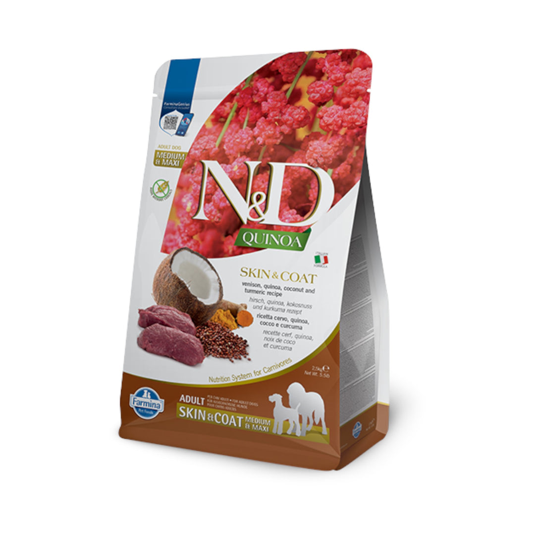 Farmina Quinoa Skin &amp; Coat Venison Dog Medium/Max (2.5kg)