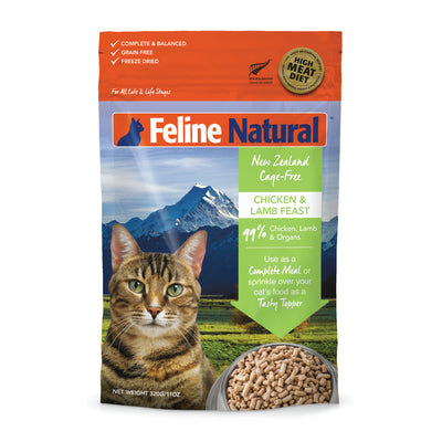 Feline Natural Freeze-Dried Chicken & Lamb Cat Food (100g)