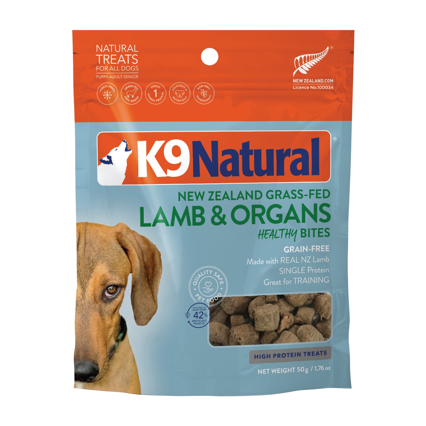 K9 NATURAL FD LAMB HEALTHY BITE 50G