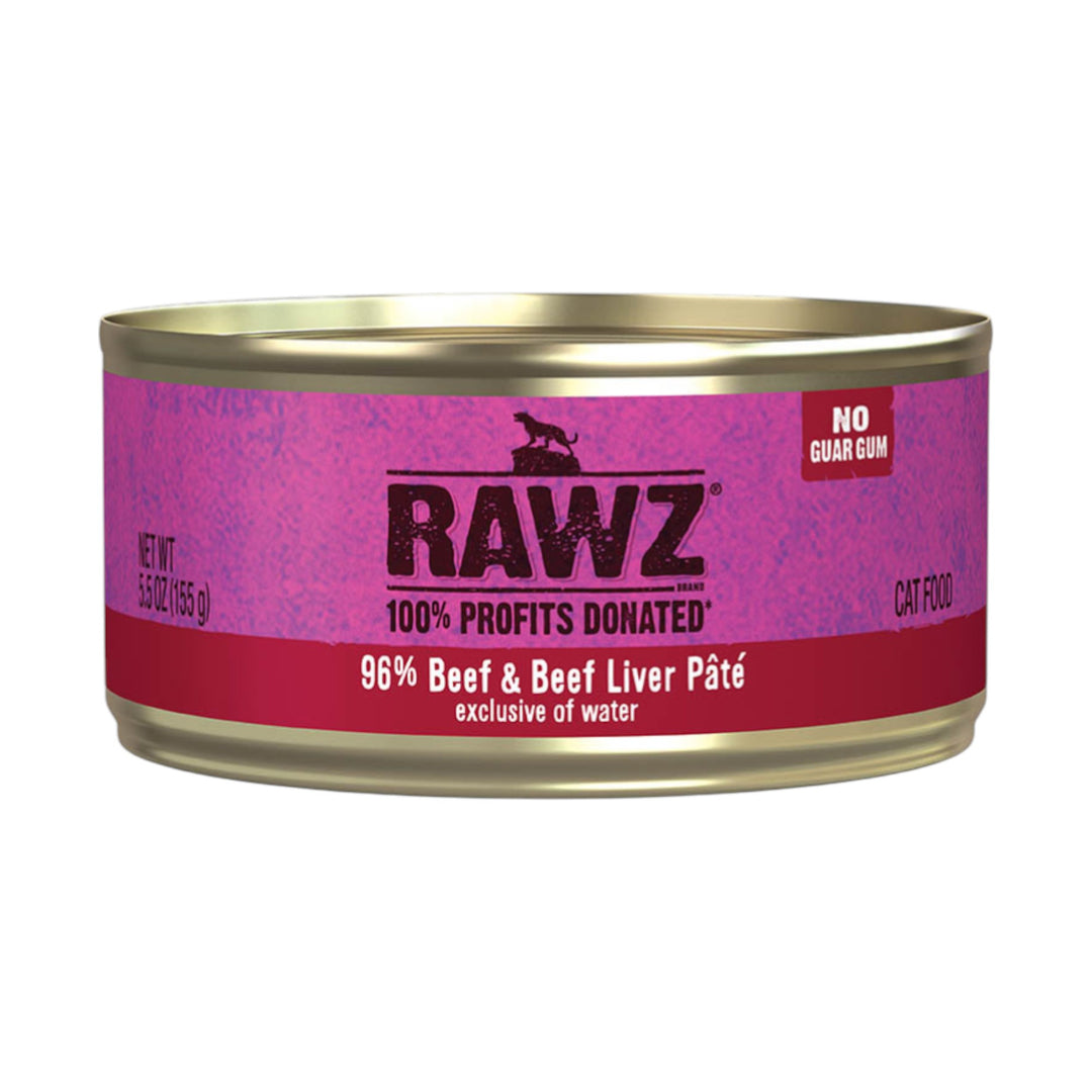 Rawz Beef &amp; Beef Liver Pate Cat Can (5.5oz)