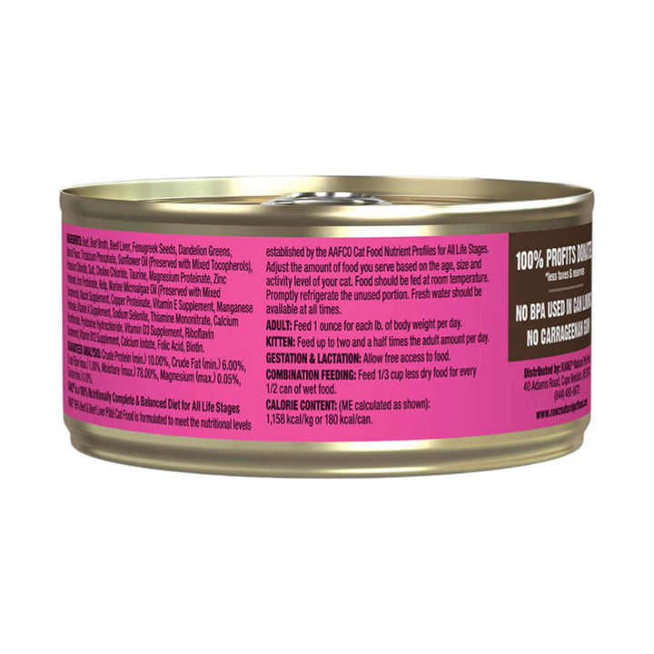 Rawz Beef &amp; Beef Liver Pate Cat Can (5.5oz)