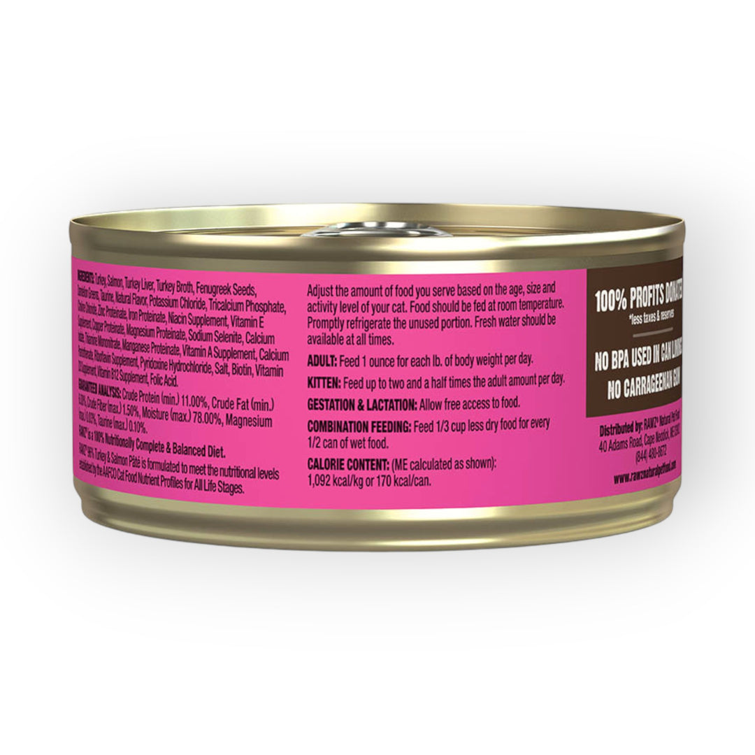 Rawz Turkey &amp; Salmon Pate Cat Can (5.5oz)