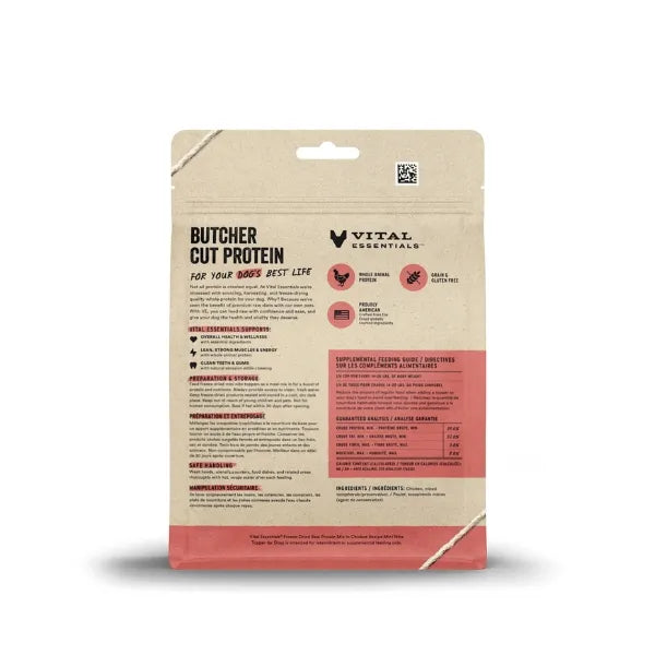 Vital Essentials Freeze-Dried Raw Protein Mix-In Mini Nibs for Dogs - Chicken 18oz
