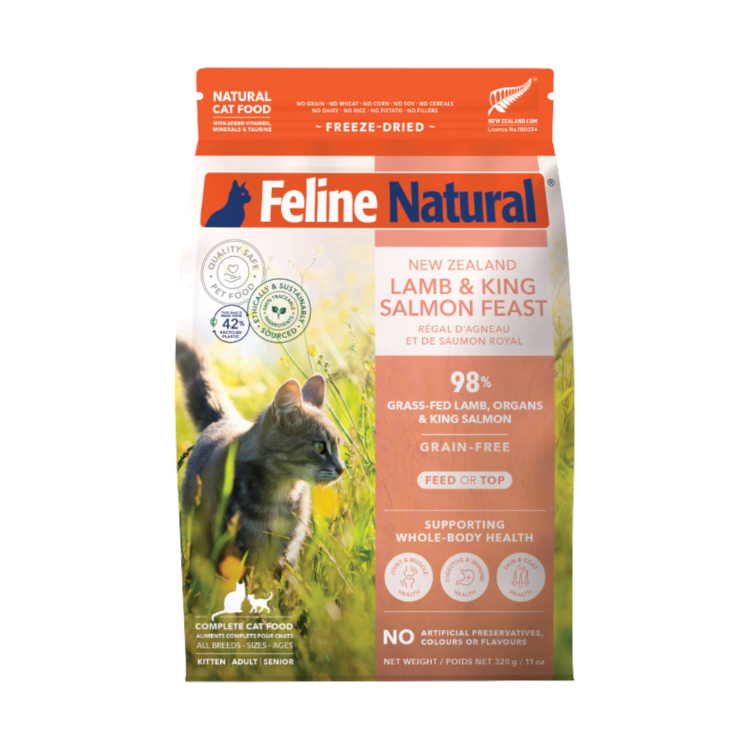 Feline Natural Freeze-Dried Lamb &amp; Salmon Feast (320g)