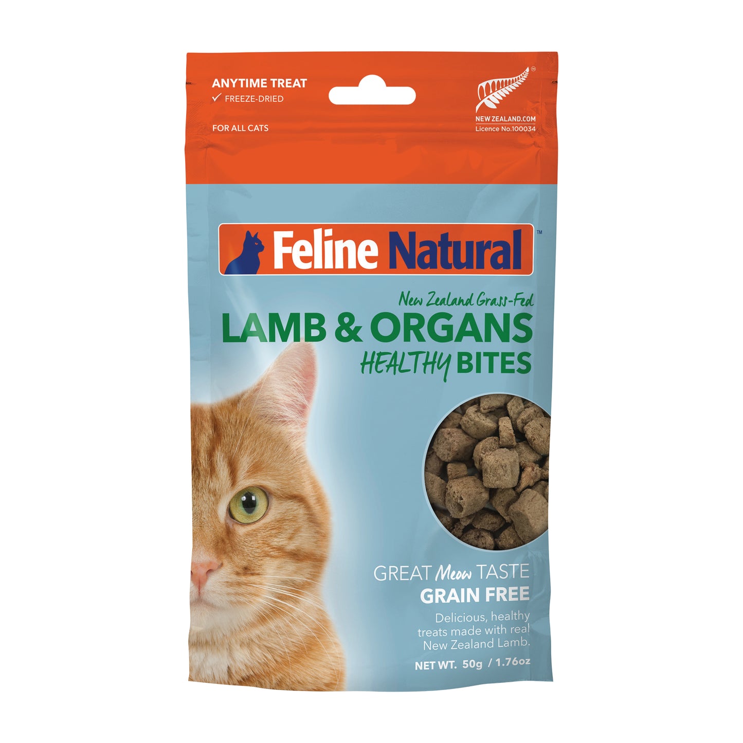 Feline Natural Lamb Healthy Bites Cat Treats (50g)