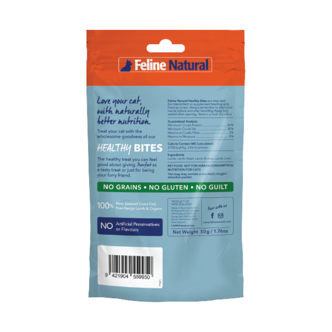 Feline Natural Lamb Healthy Bites Cat Treats (50g)