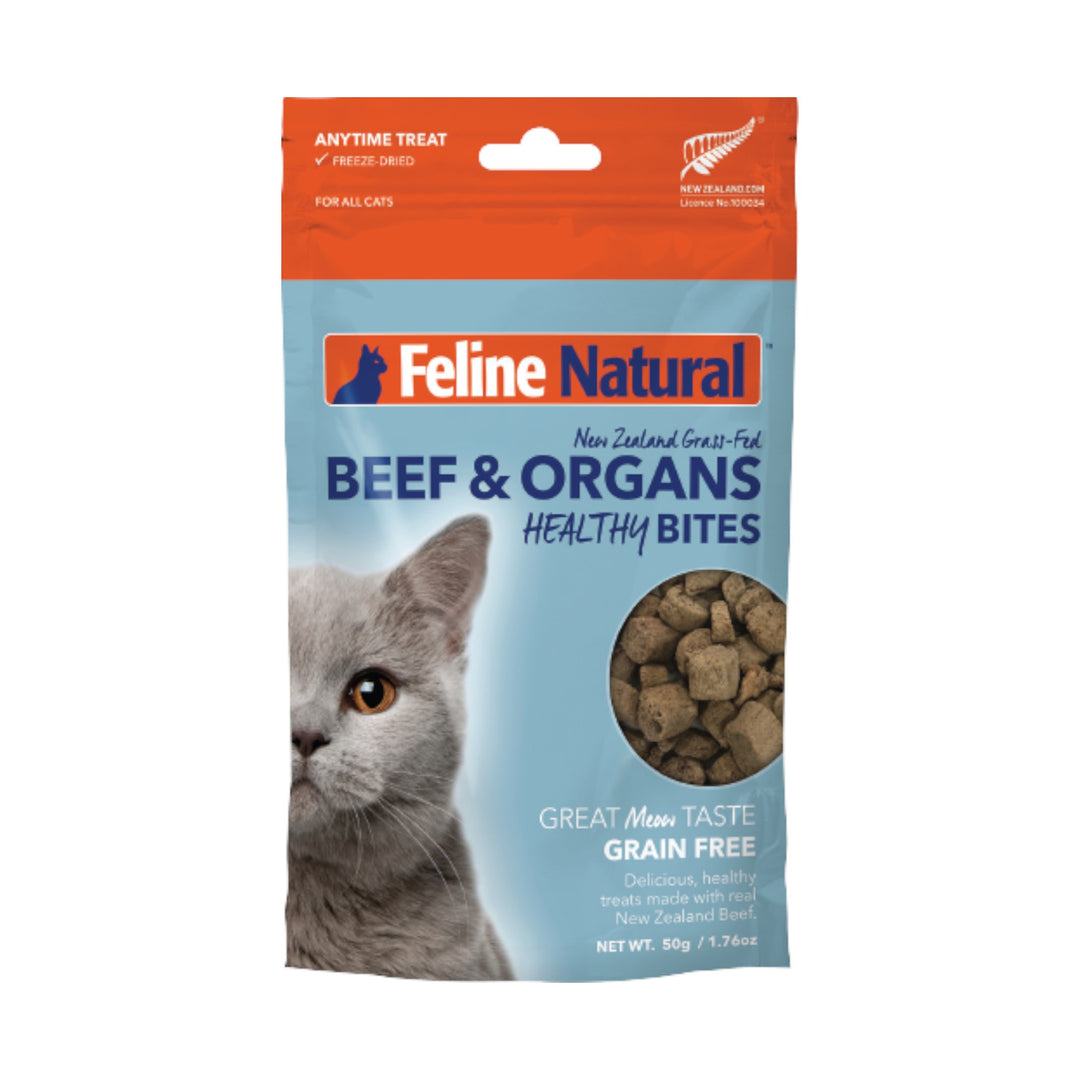 Feline Natural Beef Healthy Bites Cat Treats (50g)