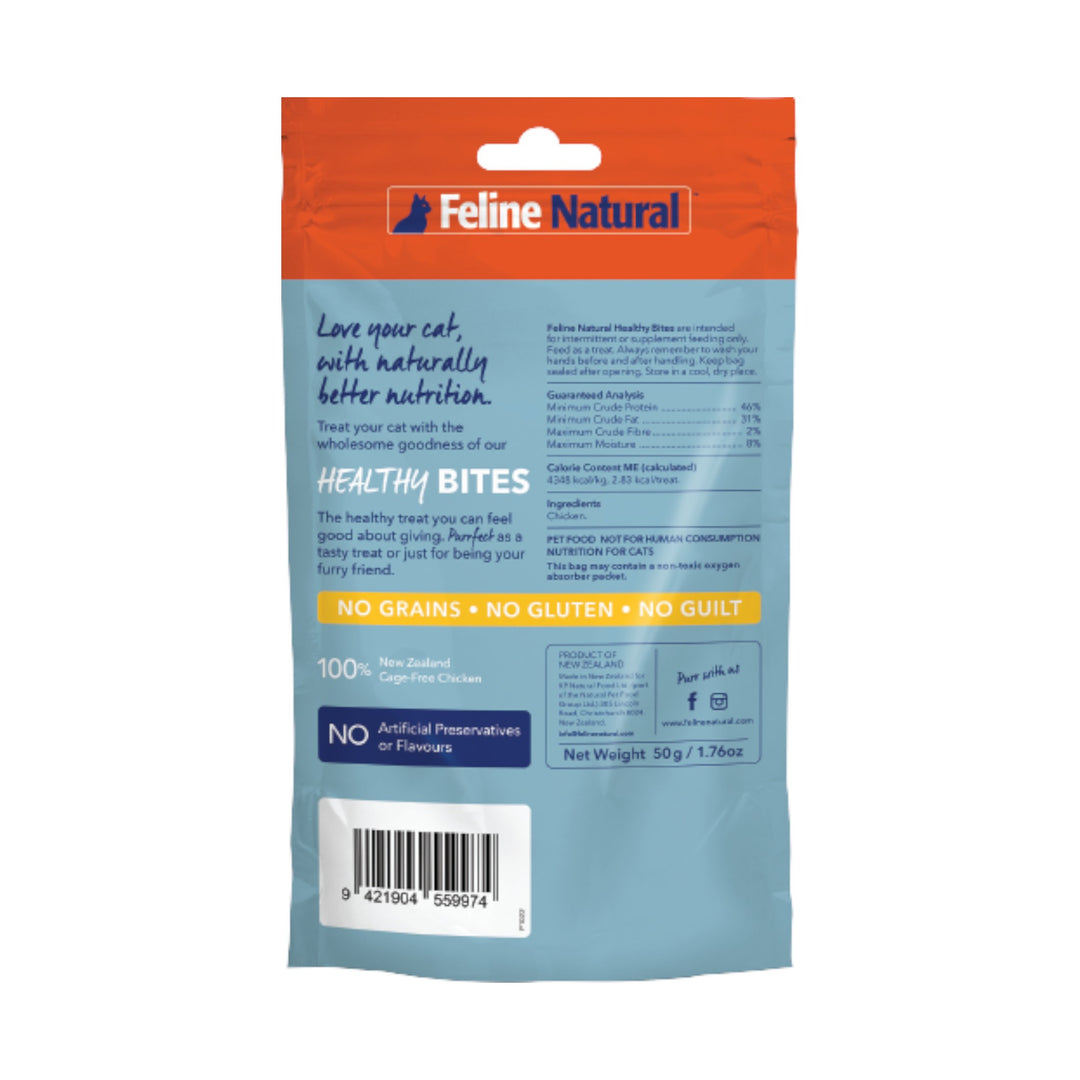 Feline Natural Chicken Healthy Bites Cat Treats (50g)
