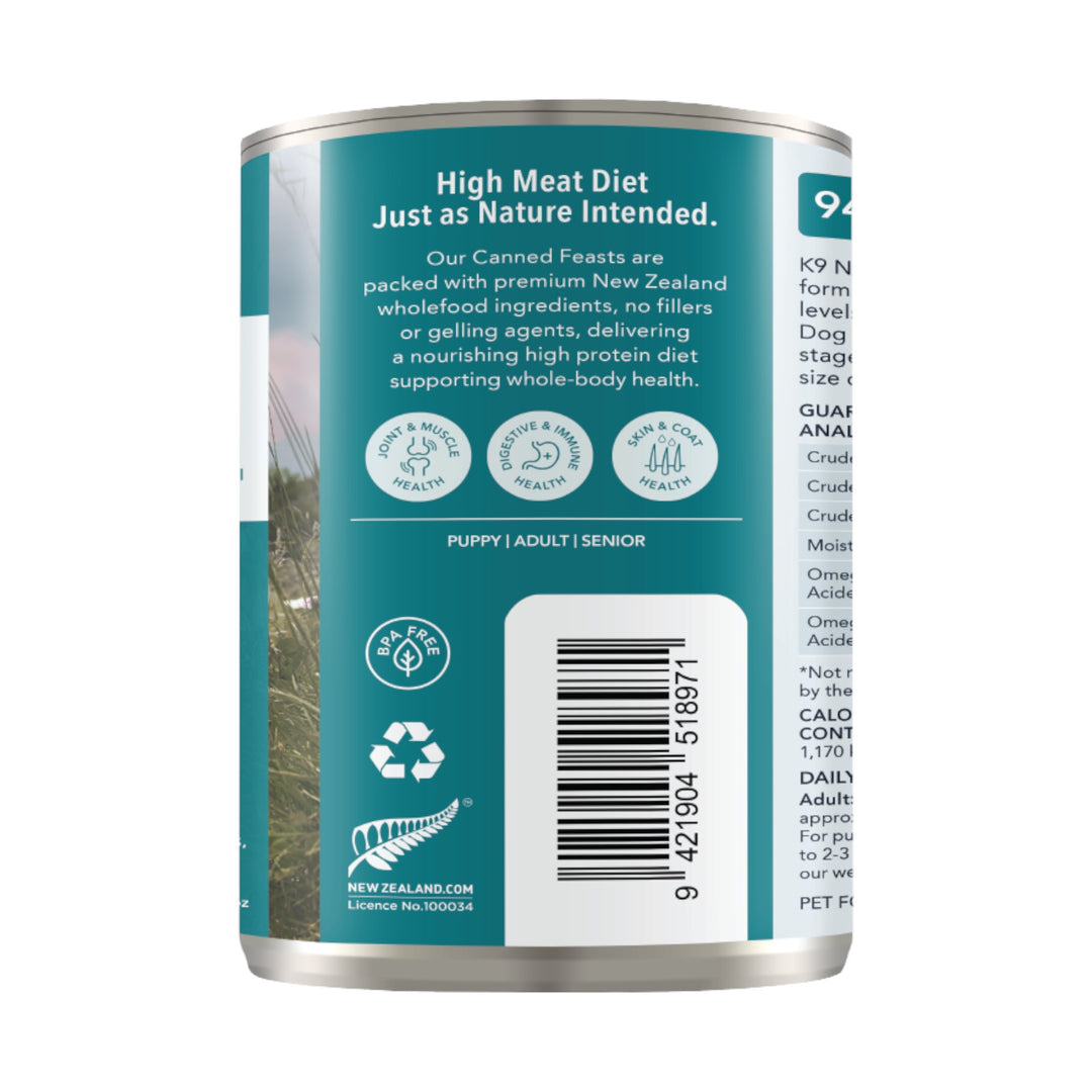 K9 Natural Hoki &amp; Beef Dog Can (13oz)