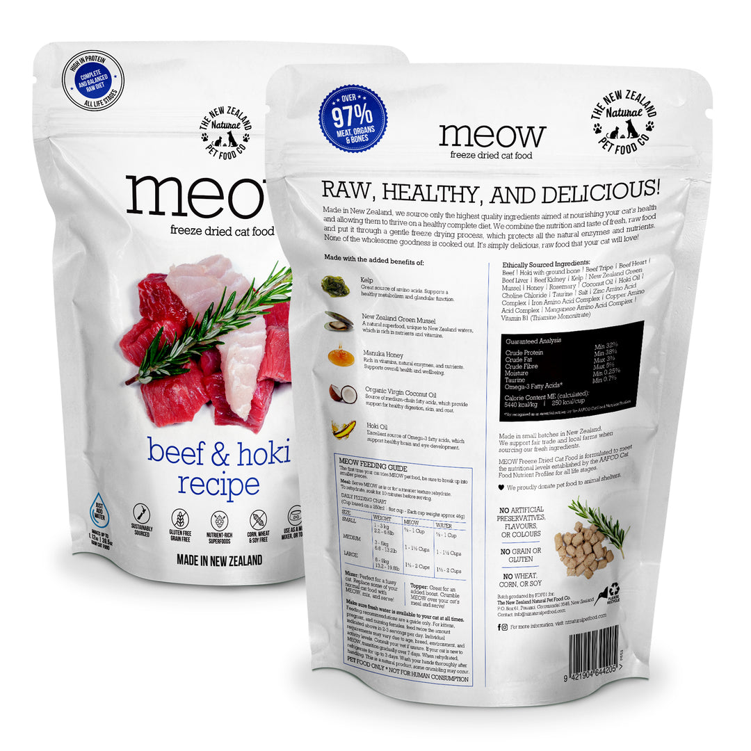 New Zealand Meow Freeze Dried Beef &amp; Hoki (50g)