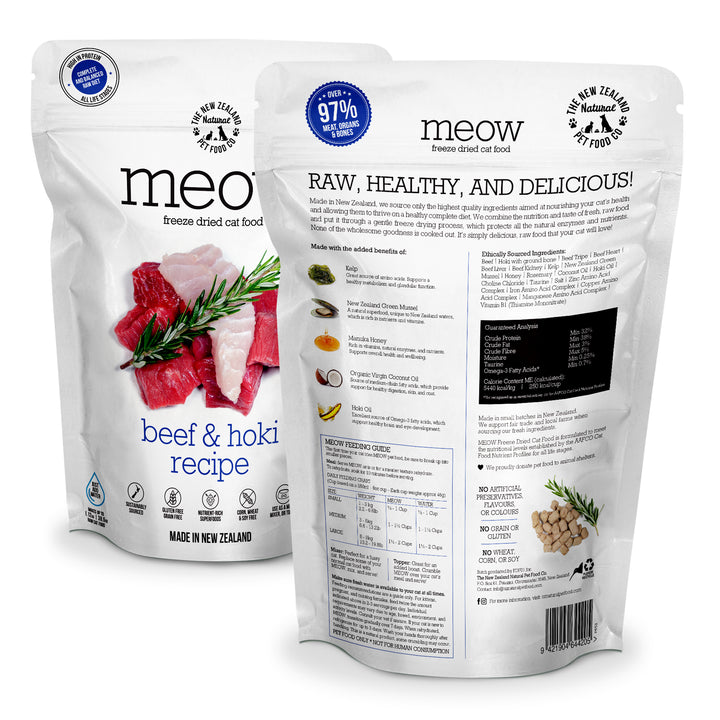 New Zealand Meow Freeze Dried Beef &amp; Hoki (50g)