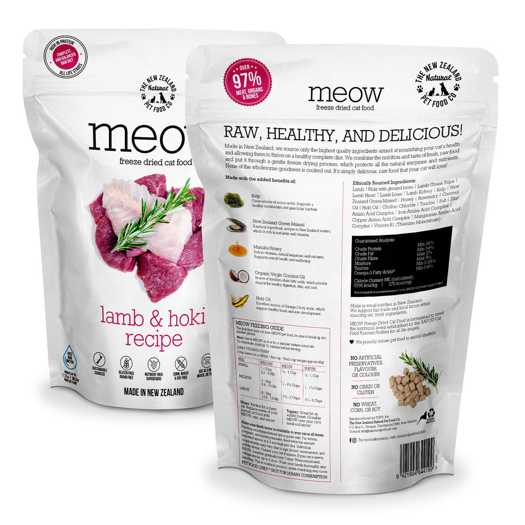 New Zealand Meow Freeze Dried Lamb &amp; Hoki (280g)