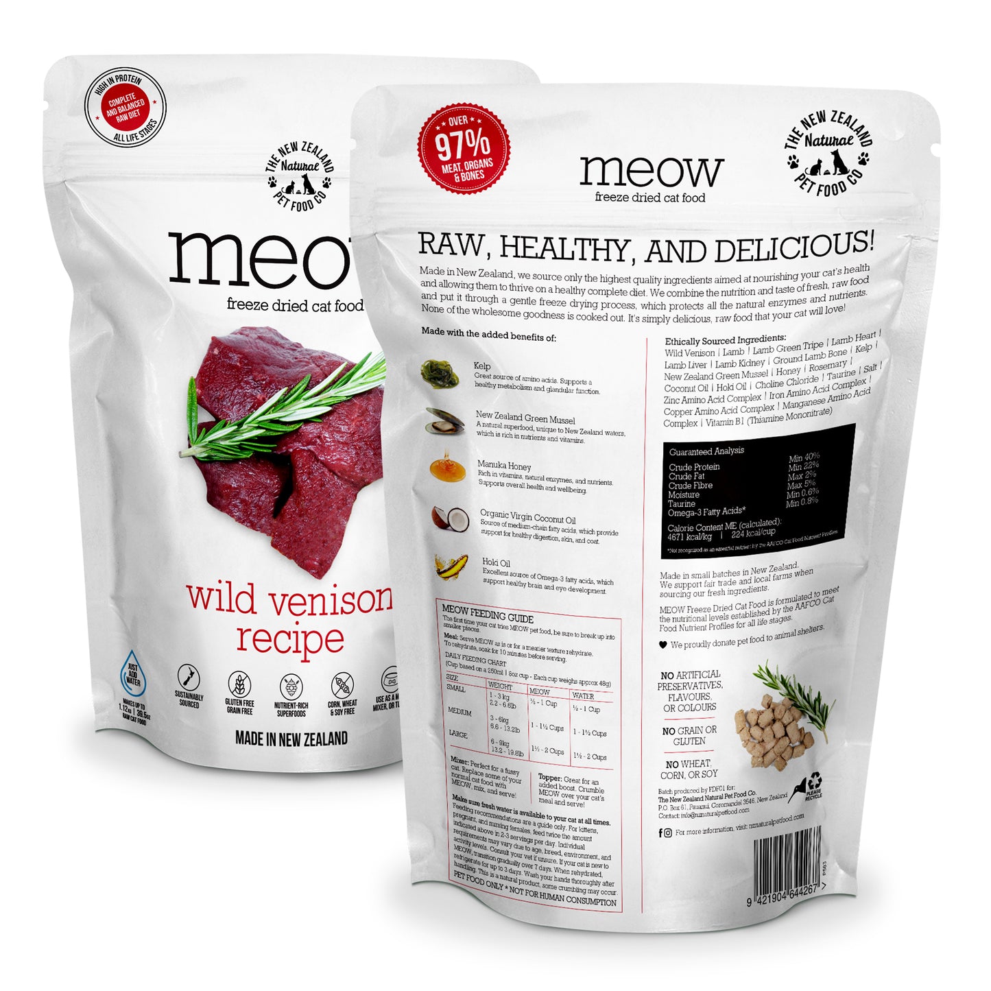 New Zealand Meow Freeze Dried Venison (50g)