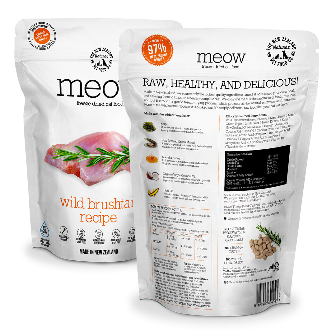 New Zealand Meow Freeze Dried Wild Brushtail (280g)