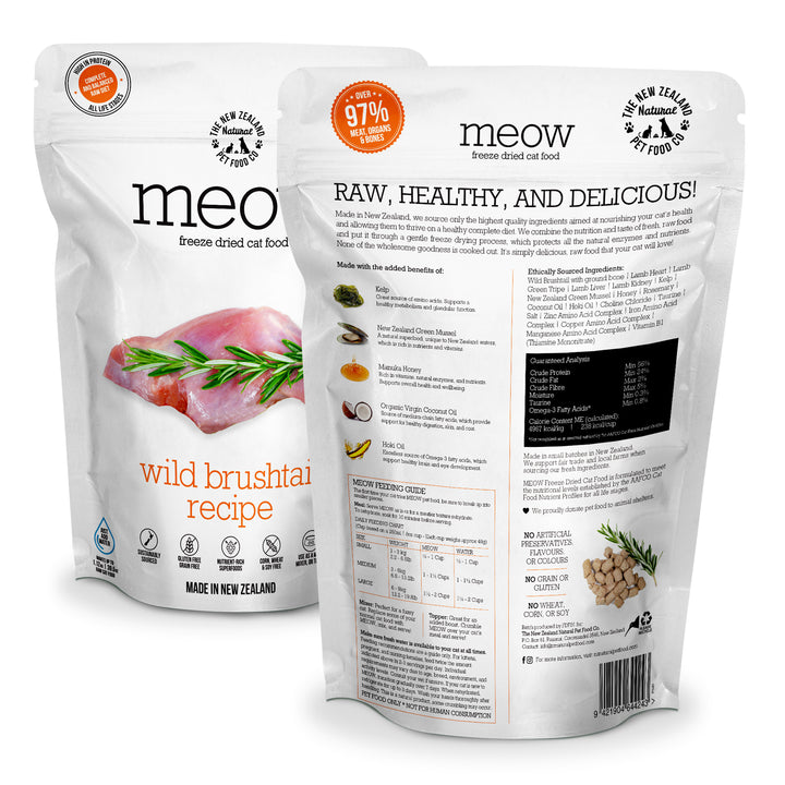 New Zealand Meow Freeze Dried Wild Brushtail (280g)