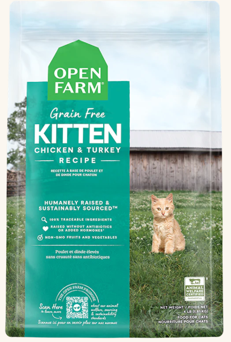 OPEN FARM CHIC/TURK GF KITTEN DRY 4LB - Tail Blazers Etobicoke