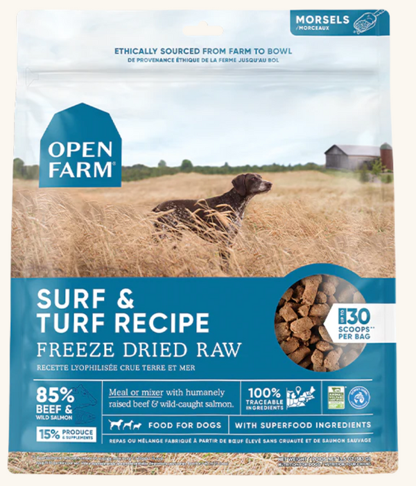 Open Farm Freeze Dried Surf & Turf Recipe Morsels for Dogs (13.5oz)
