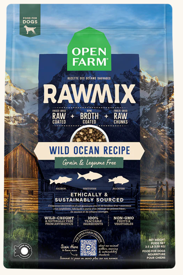 OPEN FARM RAWMIX WD OCEAN GF DOG 3.5LB - Tail Blazers Etobicoke