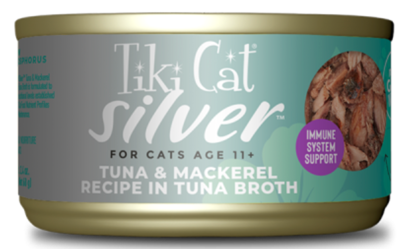 TIKI CAT SILVER 11+ TUNA/MACK CAN 2.4OZ - Tail Blazers Etobicoke