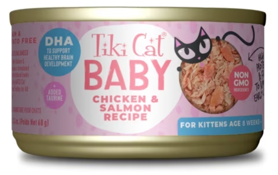 TIKI CAT BABY CHIC/SALM CAN 2.4OZ - Tail Blazers Etobicoke