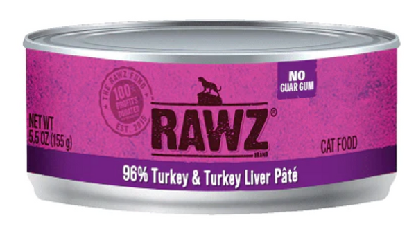 RAWZ 96% TURK/LIVER PATE CAT CAN 156G