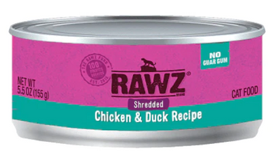 RAWZ CHICK/DUCK SHREDDED CAT CAN 156G - Tail Blazers Etobicoke