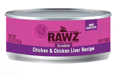 RAWZ CHICK/LIVER SHREDDED CAT CAN 156G - Tail Blazers Etobicoke