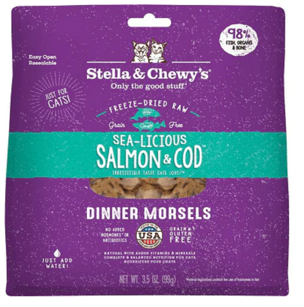 STELLA FD SALMON/COD CAT 3.5OZ