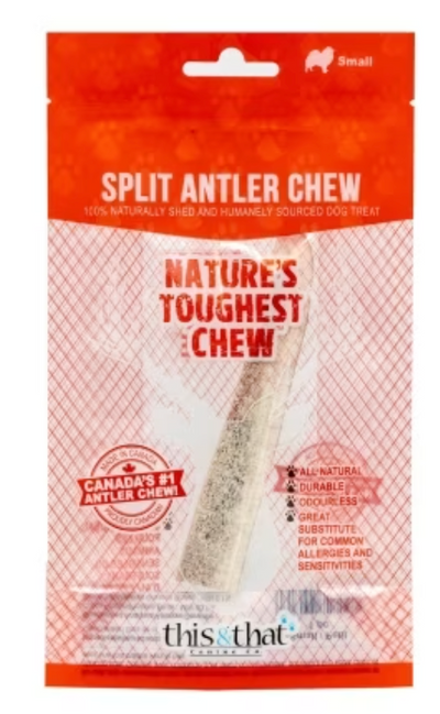 THIS & THAT ANTLER CHEW SPLIT SM 40G - Tail Blazers Etobicoke