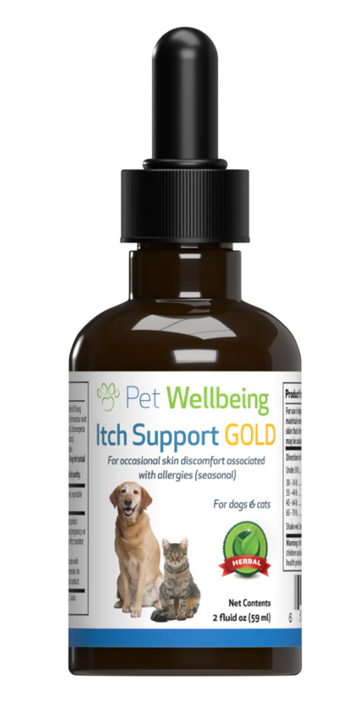 PET WELLBEING ITCH SUPPORT GOLD 2OZ - Tail Blazers Etobicoke